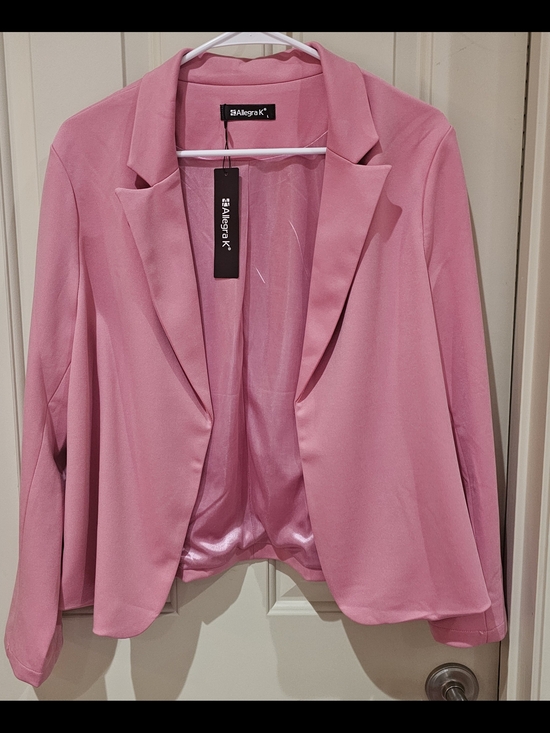 Allegra K Jackets & Blazers - Allegra K Women's Bubblegum Pink Open Blazer Women Size Large